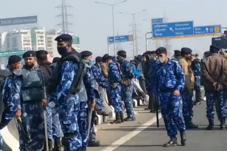 Ghaziabad: Rapid Action Force deployed in view of increasing number of farmers