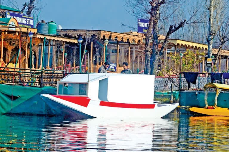 A floating ambulance in Srinagar's Dal Lake