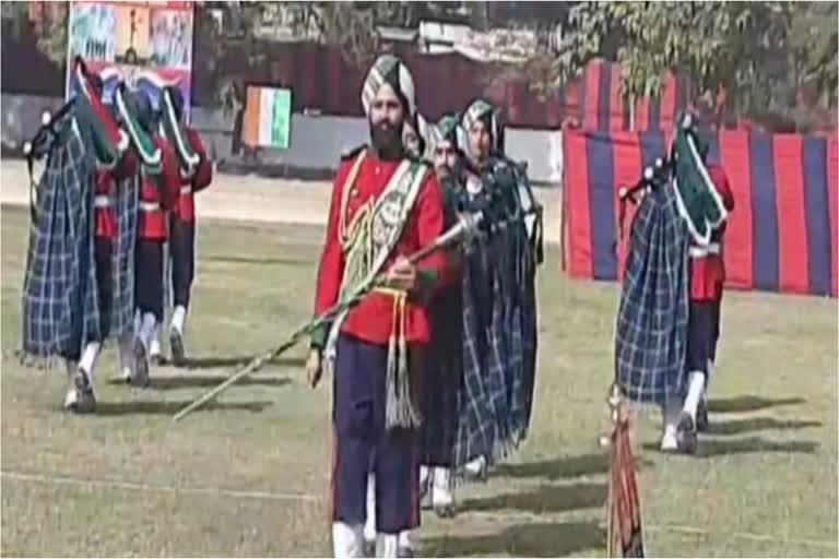 Parade organized in Ghaziabad Police Line