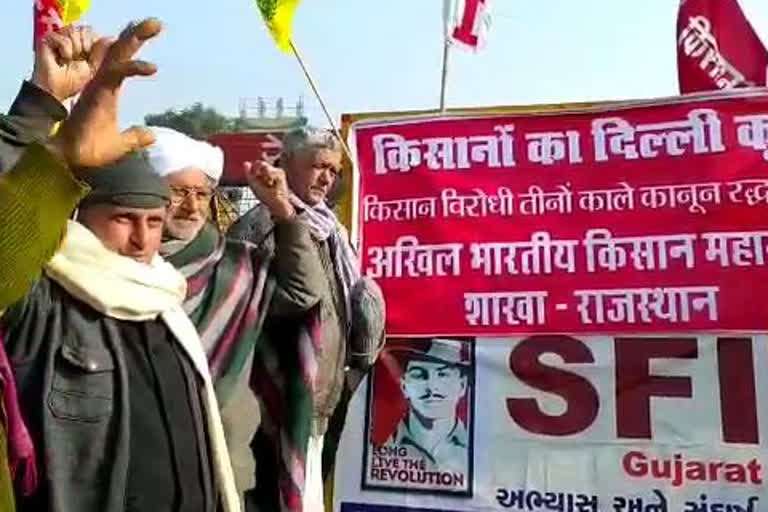 झुंझुनू के किसान शाहजहांपुर सीमा के लिए रवाना, Jhunjhunu farmers leave for Shahjahanpur border