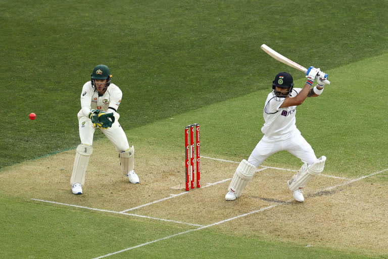 India scored 244 runs in the first innings