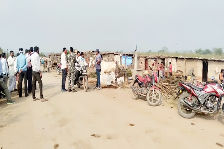 Police evacuating homes on government land at lanjan area asifabad district