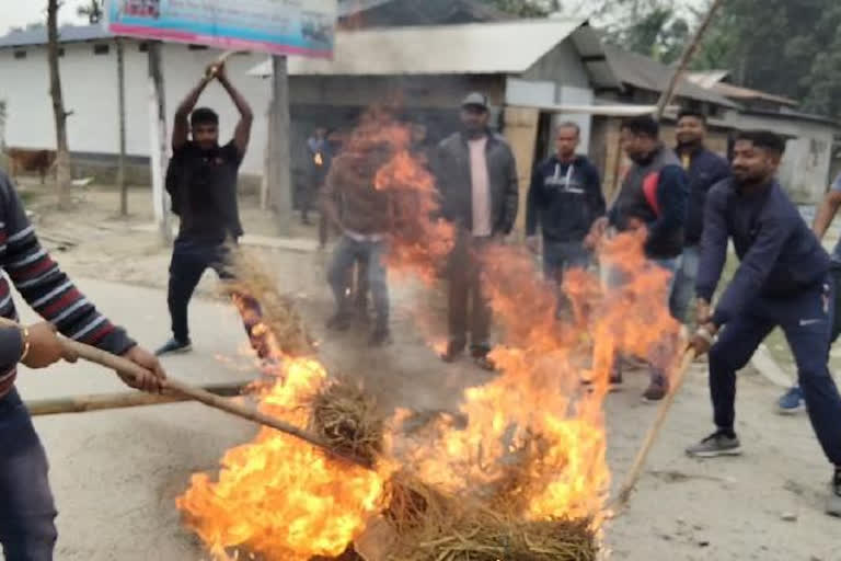 Protest demanding release of Amala Das who was in detention camp