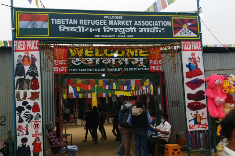 tibetan refugee market in bodhgaya