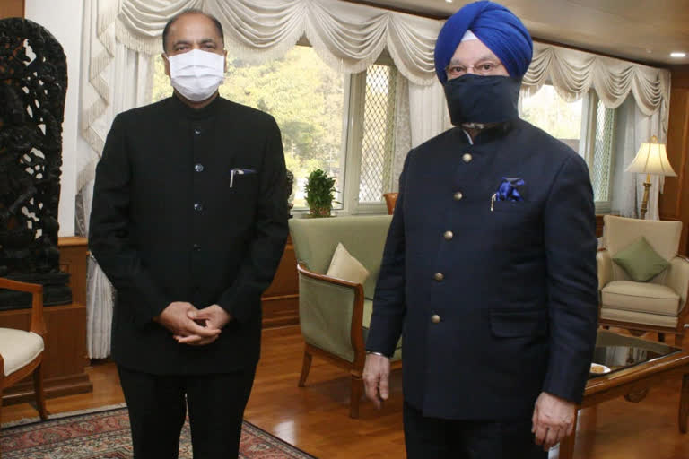 HP CM met Hardeep Singh Puri