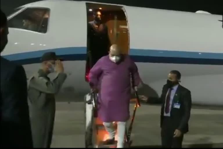 Union Home Minister and BJP leader Amit Shah arrives in Kolkata for a two-day visit to the State