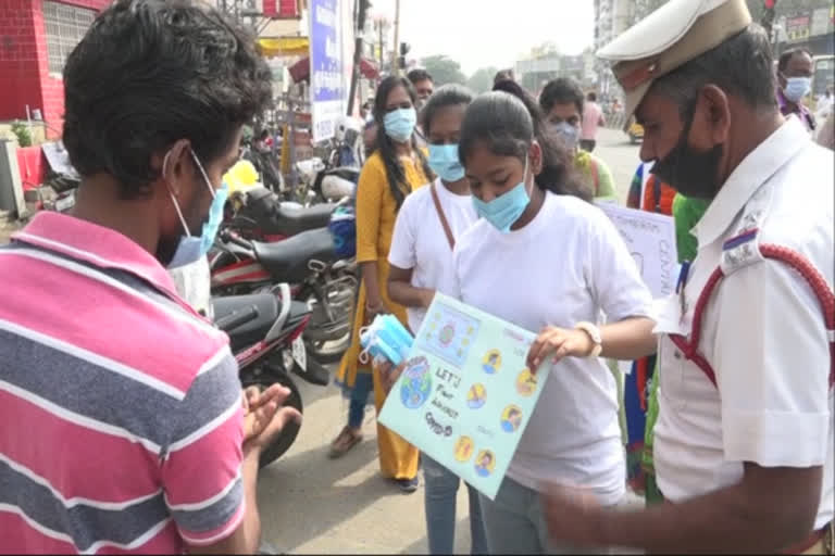 rotary club awareness on corona near Tambaram