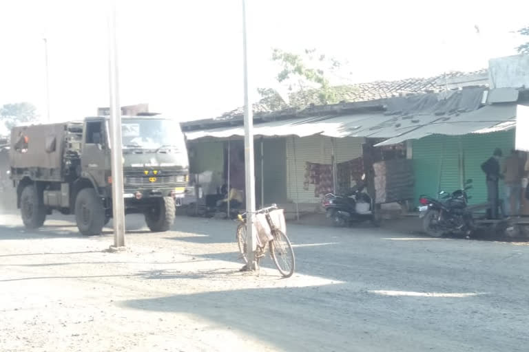 Road construction work