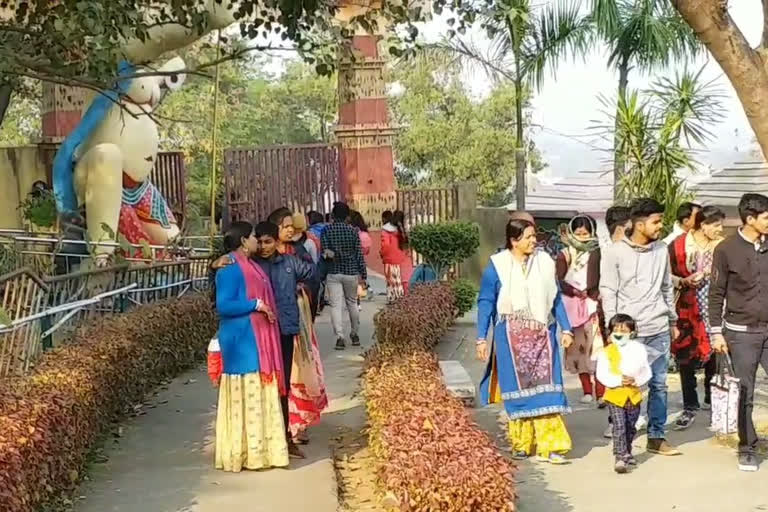 Tourists start coming to Nandan mountain of Deoghar