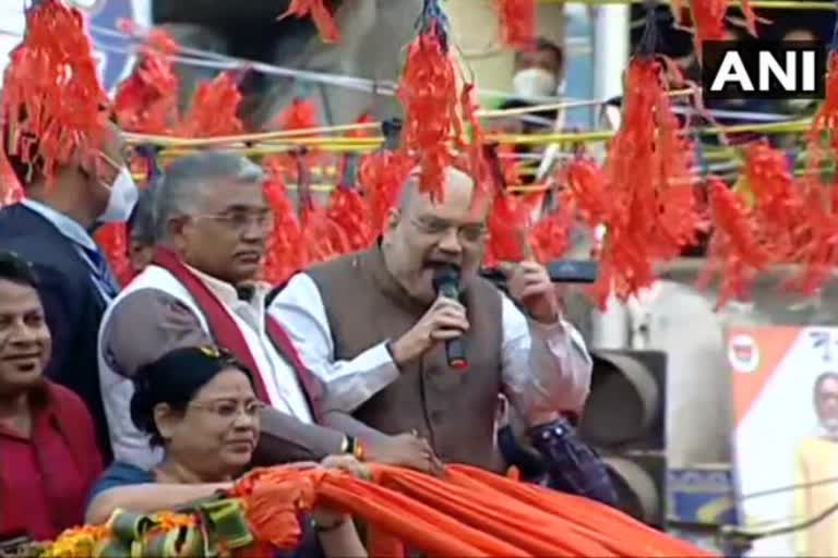 Amit Shah roadshow in Bolpur