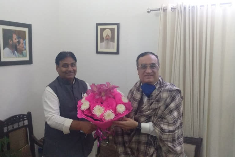 Rajasthan Congress Govind Dotasara Ajay Maken,  PCC Chief Govind Singh Dotasara visits Delhi, Rajasthan in-charge Ajay Maken visits the state