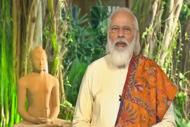 PM Modi proposes library for traditional Buddhist literature  traditional Buddhist literature  scriptures in India  പരമ്പരാഗത ബുദ്ധിസ്റ്റ് സാഹിത്യം  പ്രധാന മന്ത്രി നരേന്ദ്ര മോദി  പരമ്പരാഗത ബുദ്ധിസ്റ്റ് സാഹിത്യത്തിന്‍റെ ലൈബ്രറി