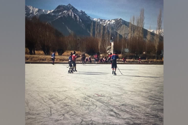 Frozen lakes pave way for ice hockey, skating in Leh