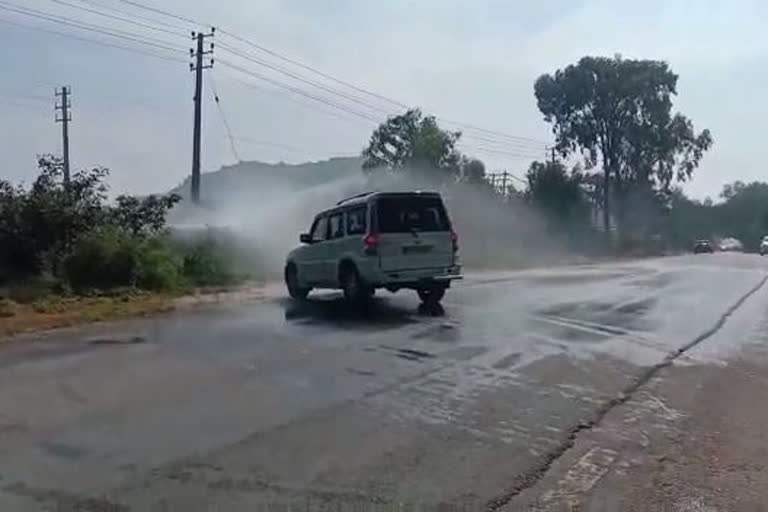 HN Valley Pipe line Damaged near Devanahalli