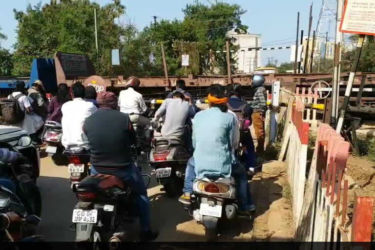 Repair work  in raipur railway track