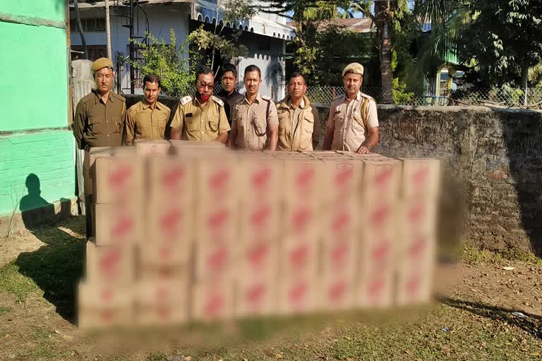 illegal wine from arunachal seized at rangapara police assam etv bharat news