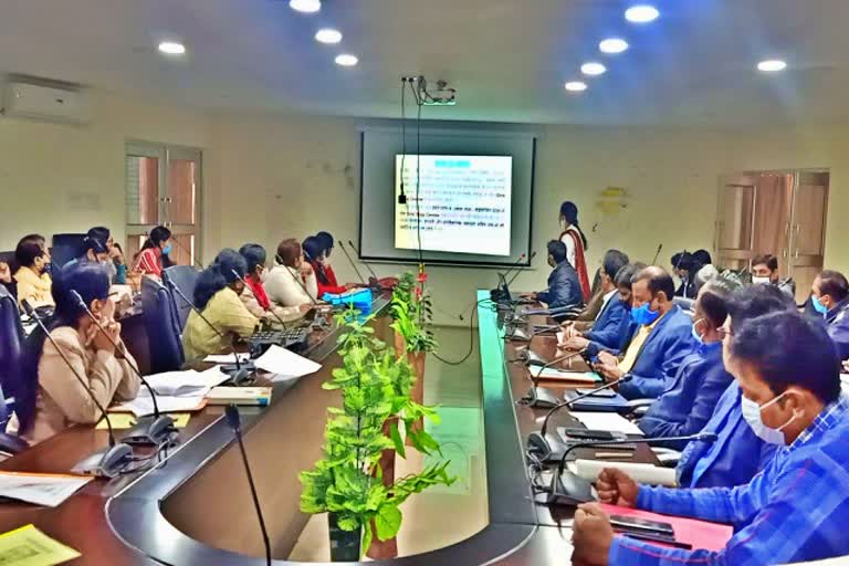 dc meeting with district level task force in chaibasa