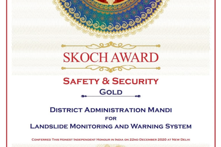 Mandi district administration received the prestigious Scotch Award