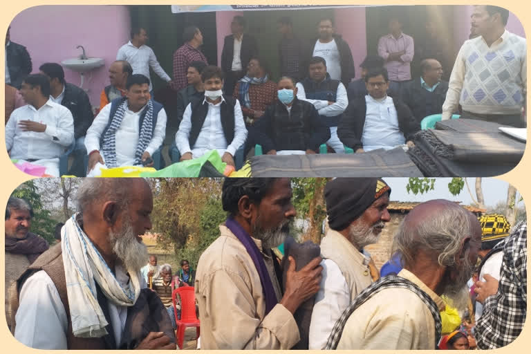 qaumi ittehad morcha distributed blankets in gaya