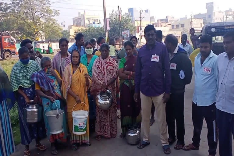 protested for water problem