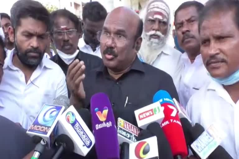 minister jeyakumar addressing press in chennai