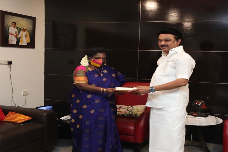 stalin met tamilisai, tamilanadu cm stalin, governor tamilisai soundarsrajan 