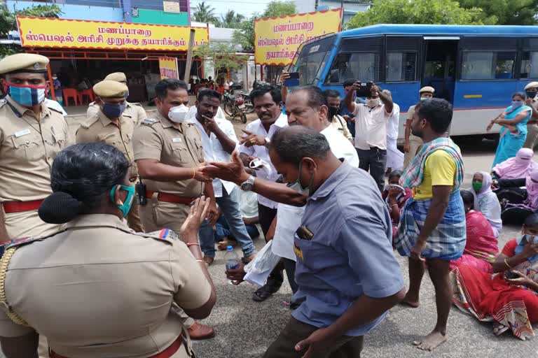 அரிசி ஆலையில் இருந்து வெளியேறும் கழிவு நீர்: பொதுமக்கள் சாலை மறியல்