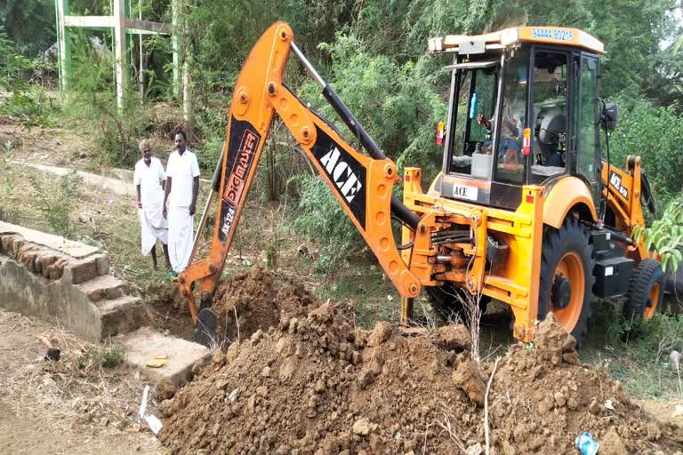 Lake development works started in Thiruvallur