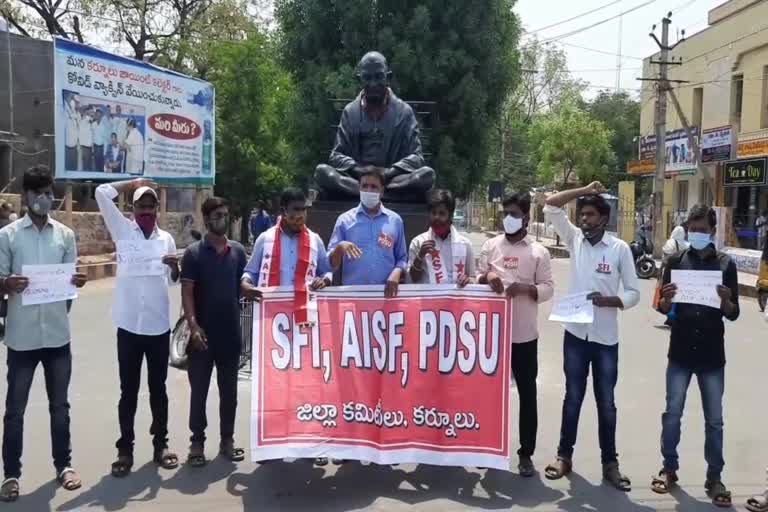 students unions protest