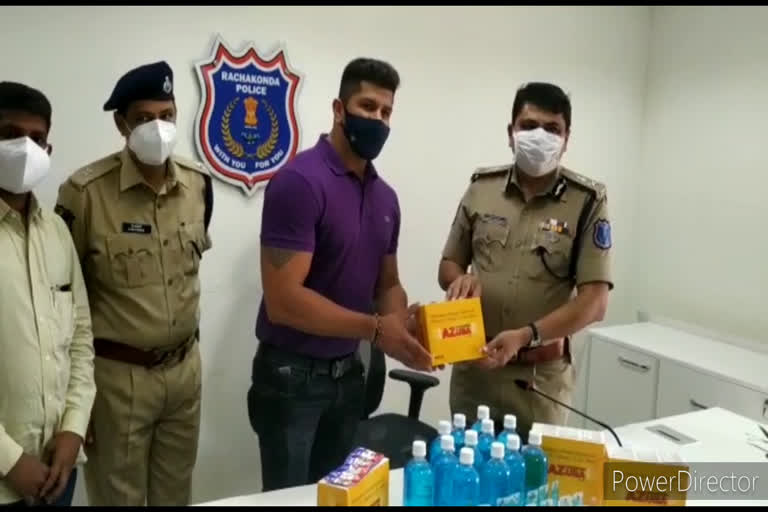 sanitizer and medicines distributed to police