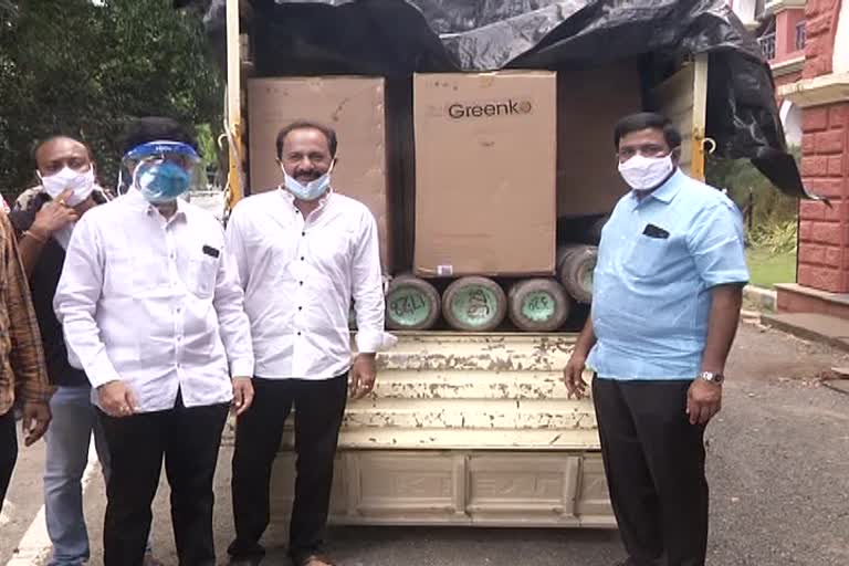 Green Co. supplied oxygen cylinders worth Rs 15 lakh at east godavari