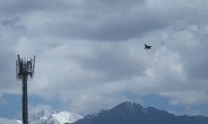 Military chopper and fighter jet activity seen in Leh, Ladakh