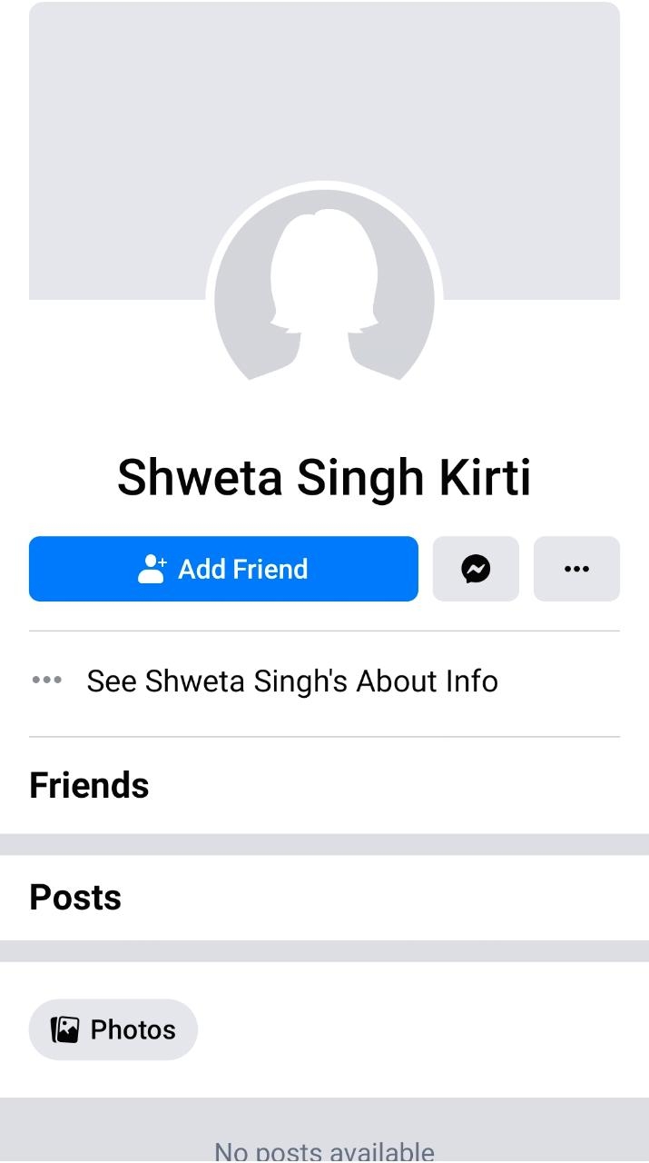 sushant singh sajput sister locks her facebook profile