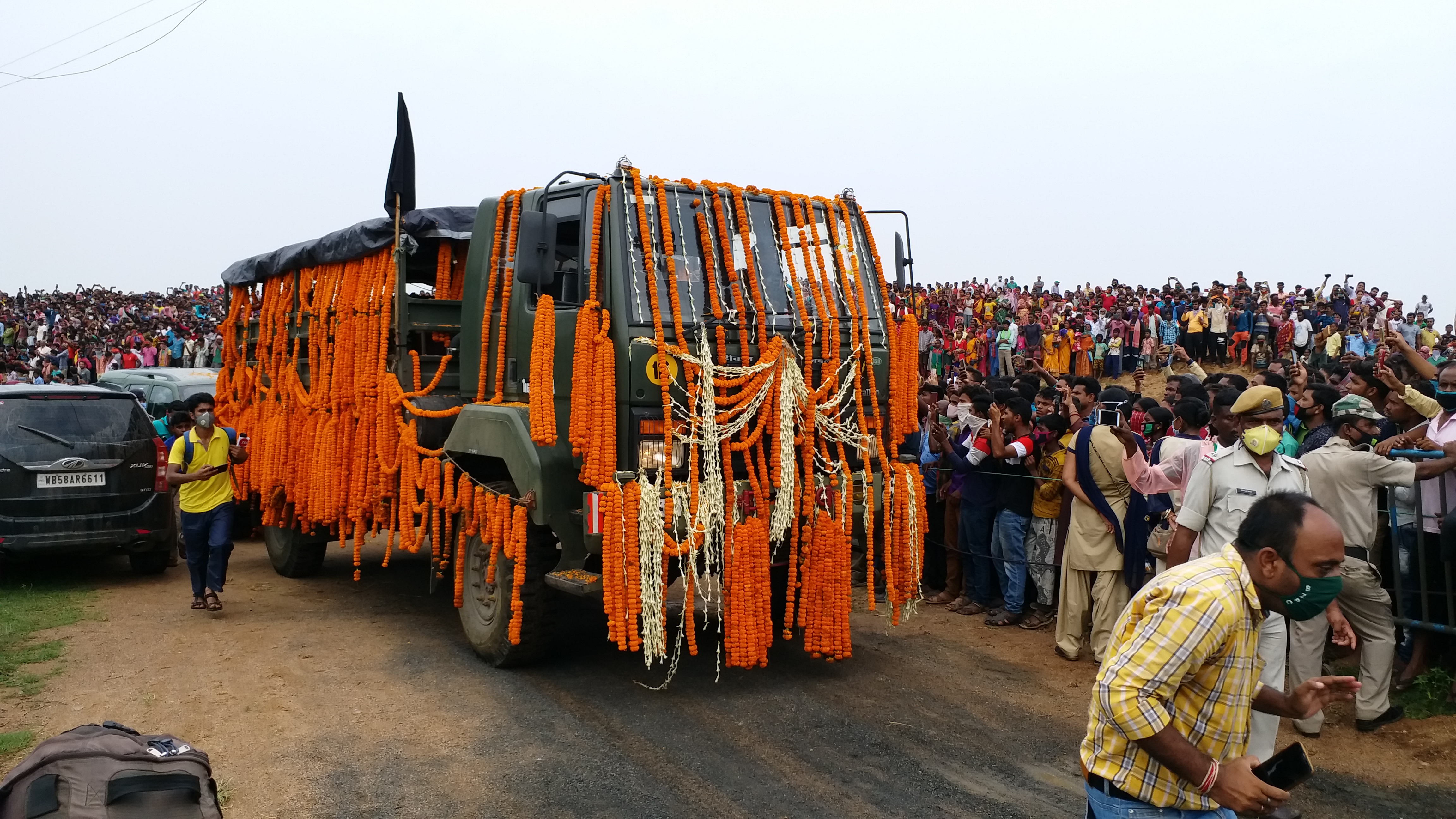 Mortal remains of Sepoy Rajesh Orang