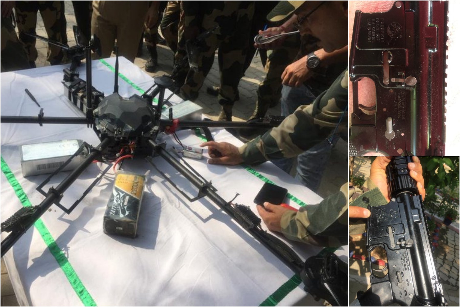 The weapons recovered from the drone