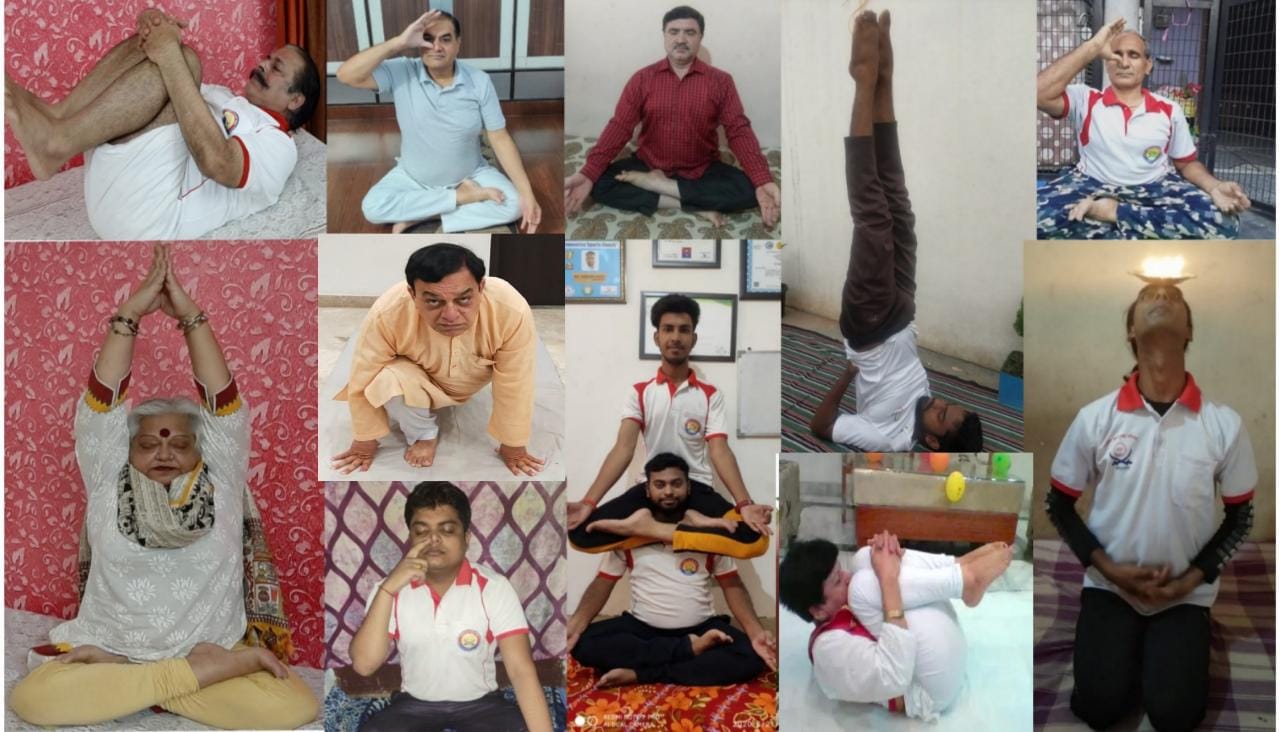 central arya youth council celebrated online yoga day