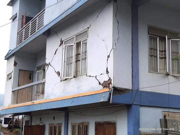 Earthquake of 5.3 magnitude hits Mizoram; houses damaged, cracks develop on roads