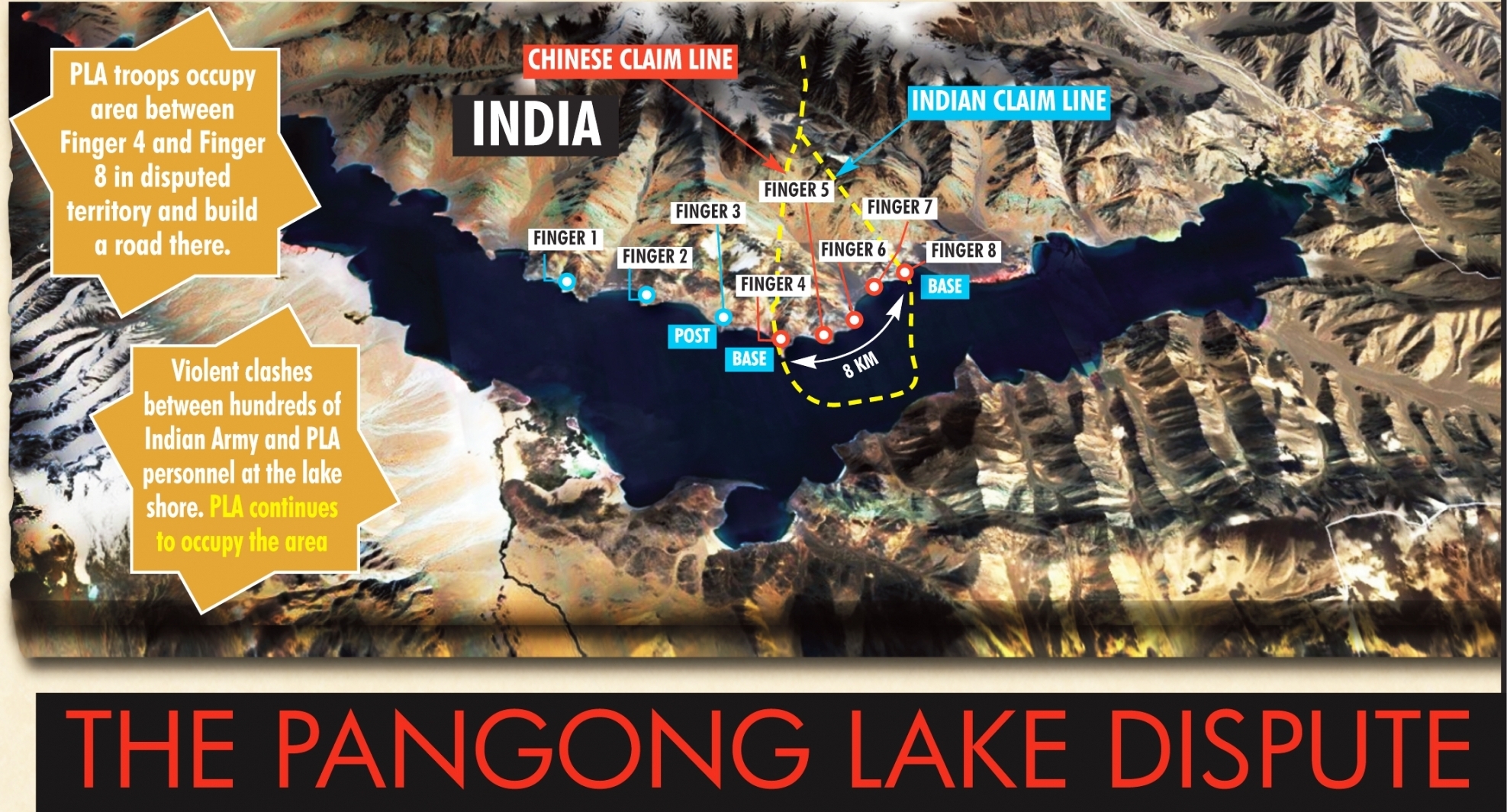 The Pangong Lake dispute.