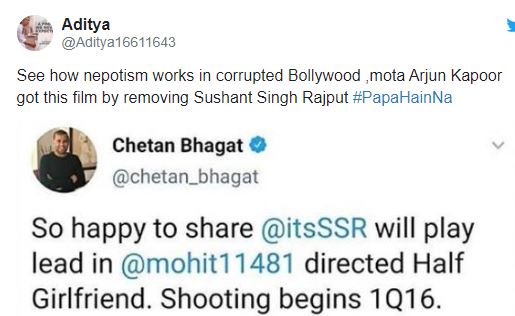 arjun kapoor trolled on twitter for replacing sushant in half girlfriend