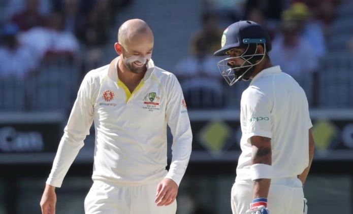 Australia off-spinner Nathan Lyon, Virat kohli