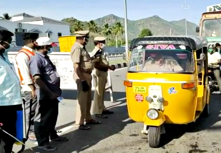 Vellore Tirupattur borders checked by police