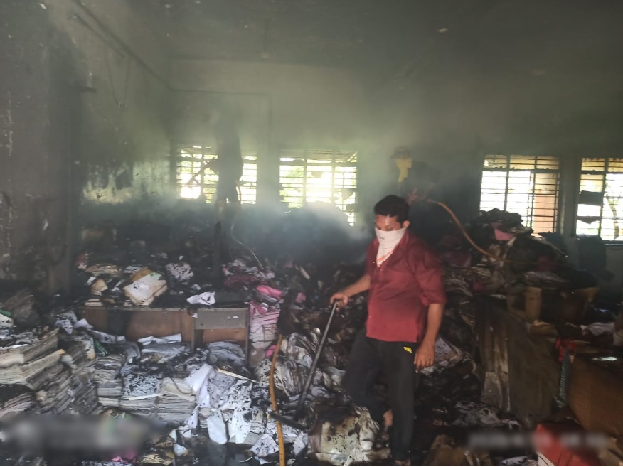 fire broke in election office