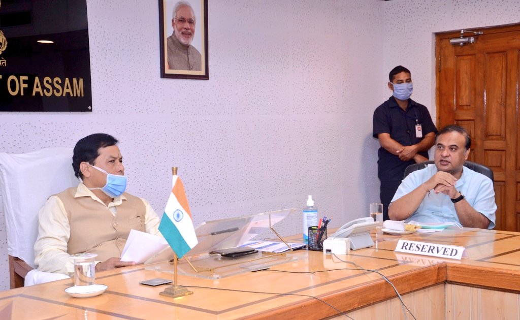 chief-minister-sarbananda-sonoal-meeting-with-health-minister-at-guwahati