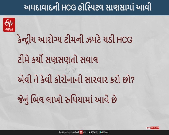 HCG હોસ્પિટલમાં કેન્દ્રીય ટીમનો સવાલ: કેમ દર્દીઓ પાસે સારવારના લાખો રૂપિયા લેવામાં આવે છે?