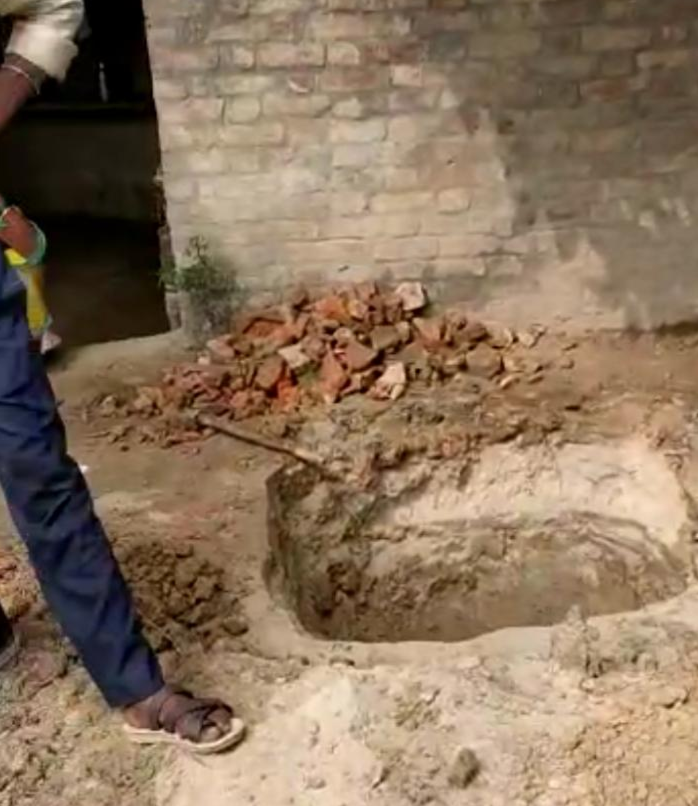 retarded young man dug up grave for dead mother at home