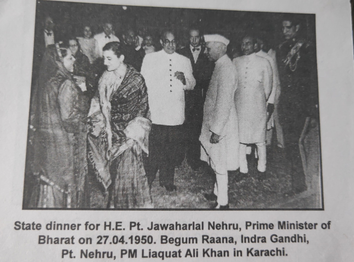 In pic: Begum Raana with Indra Gandhi, Jawaharlal Nehru