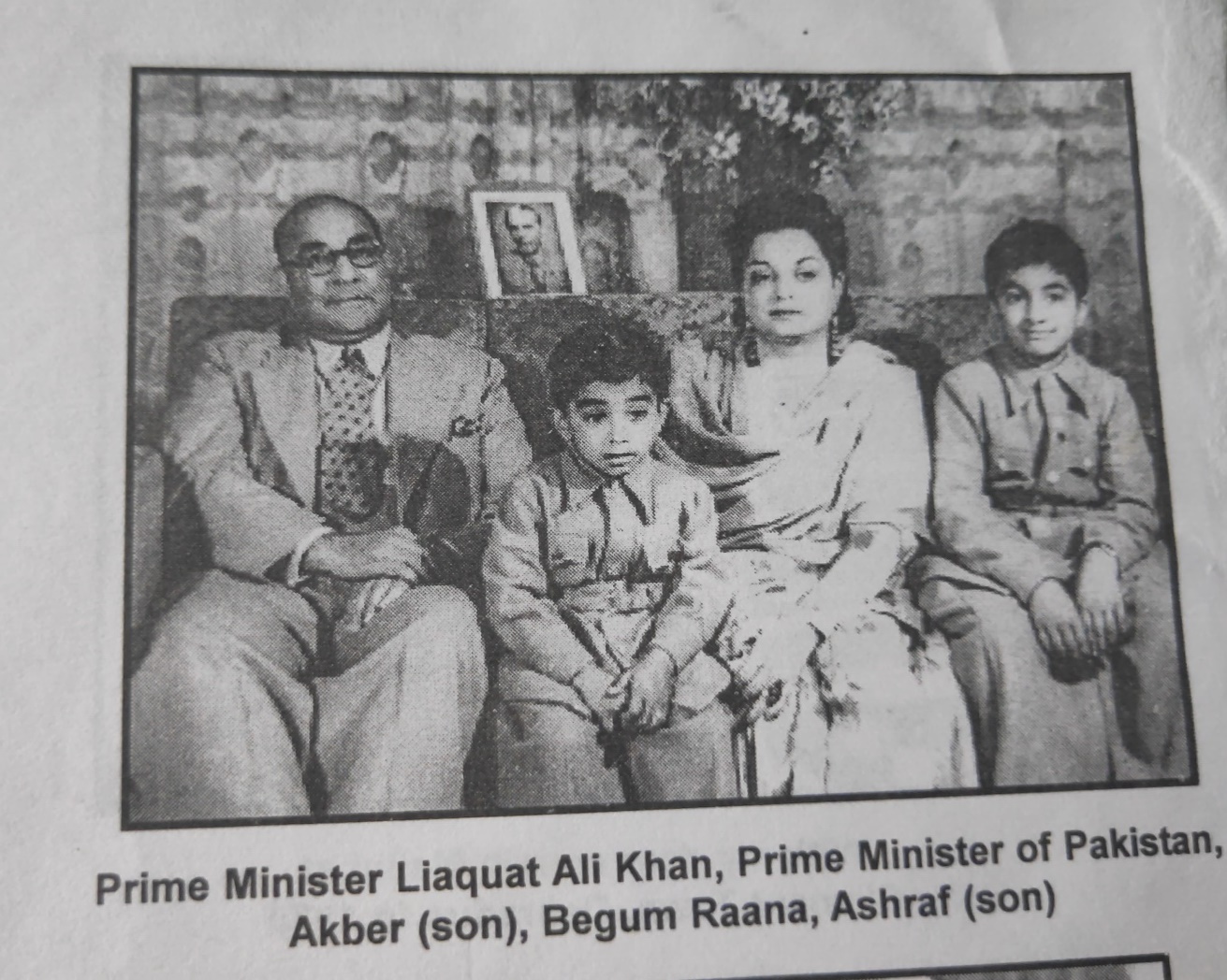 Family picture of Begum Raana