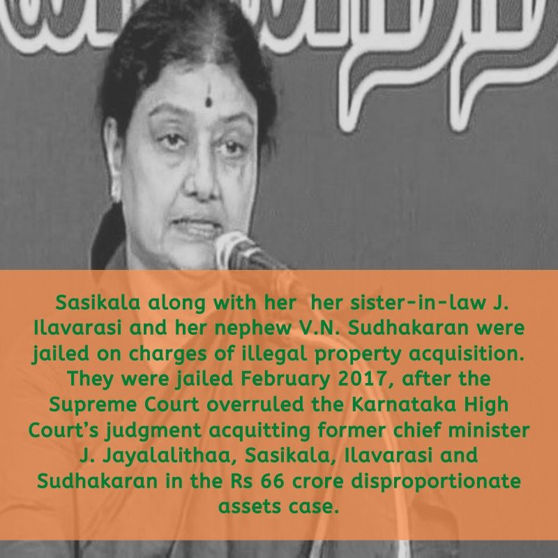 Sasikala unlikely to be released any time soon: Jail officials