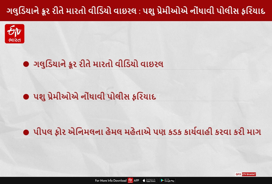 ગલુડિયાને ક્રૂર રીતે મારતો વીડિયો વાઇરલ : પશુ પ્રેમીઓએ નોંધાવી પોલીસ ફરિયાદ