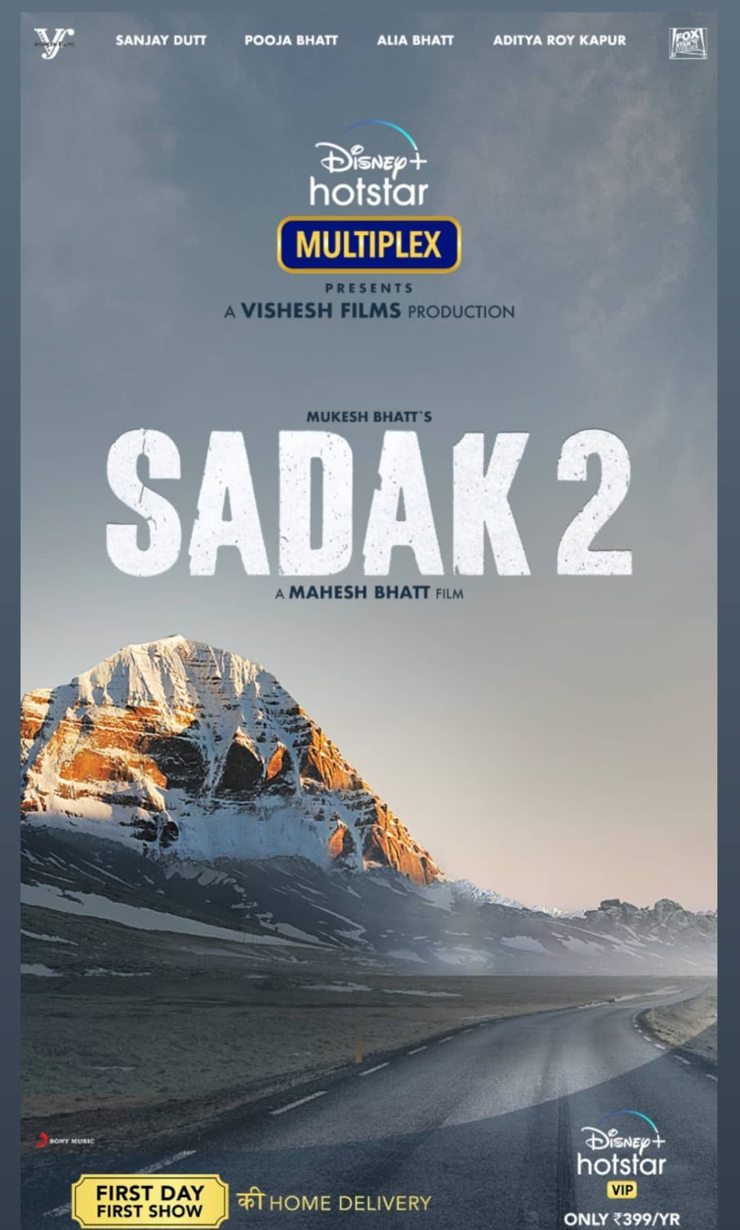 Sadak 2, disney+hotstar, OTT release, ETVbharat